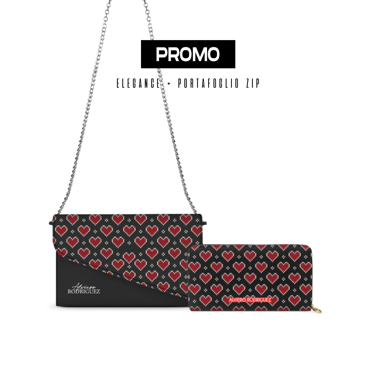 Promo Elegance + Portafoglio Zip Knit Heart