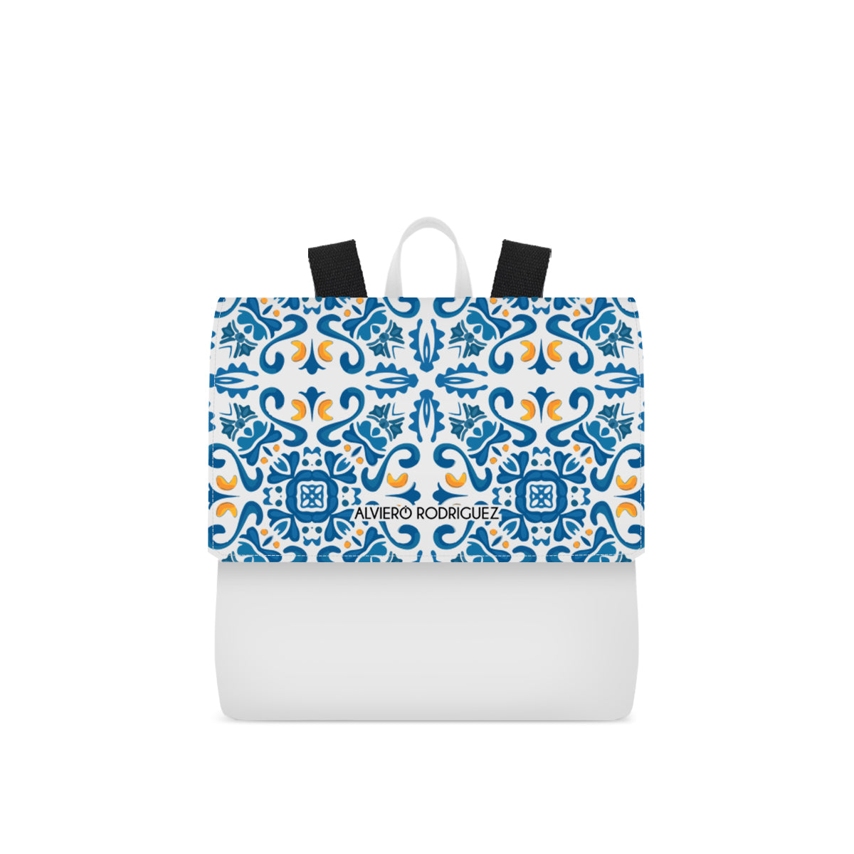 Zainetto Lux Zaino Alviero Rodriguez ZAINETTO LUX BIANCO BLU MAIOLICHE