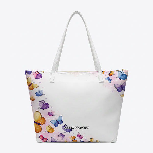 SHOPPER MAXI BIANCA BUTTERFLY