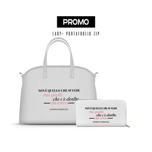 Promo Lady + Portafoglio Zip Bianco Non è Quello che