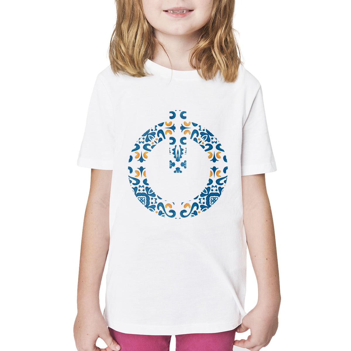 T-Shirt Bambina Maioliche Blu