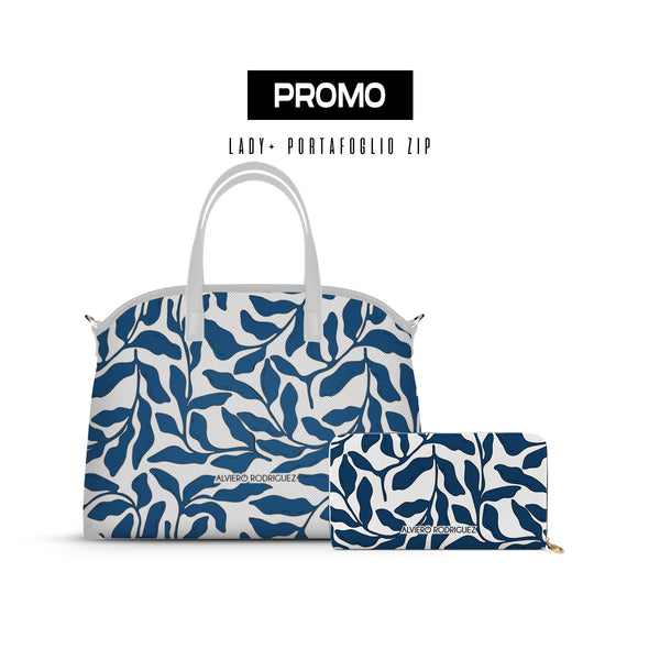 Promo Lady + Portafoglio Zip Bianco Intense Blue