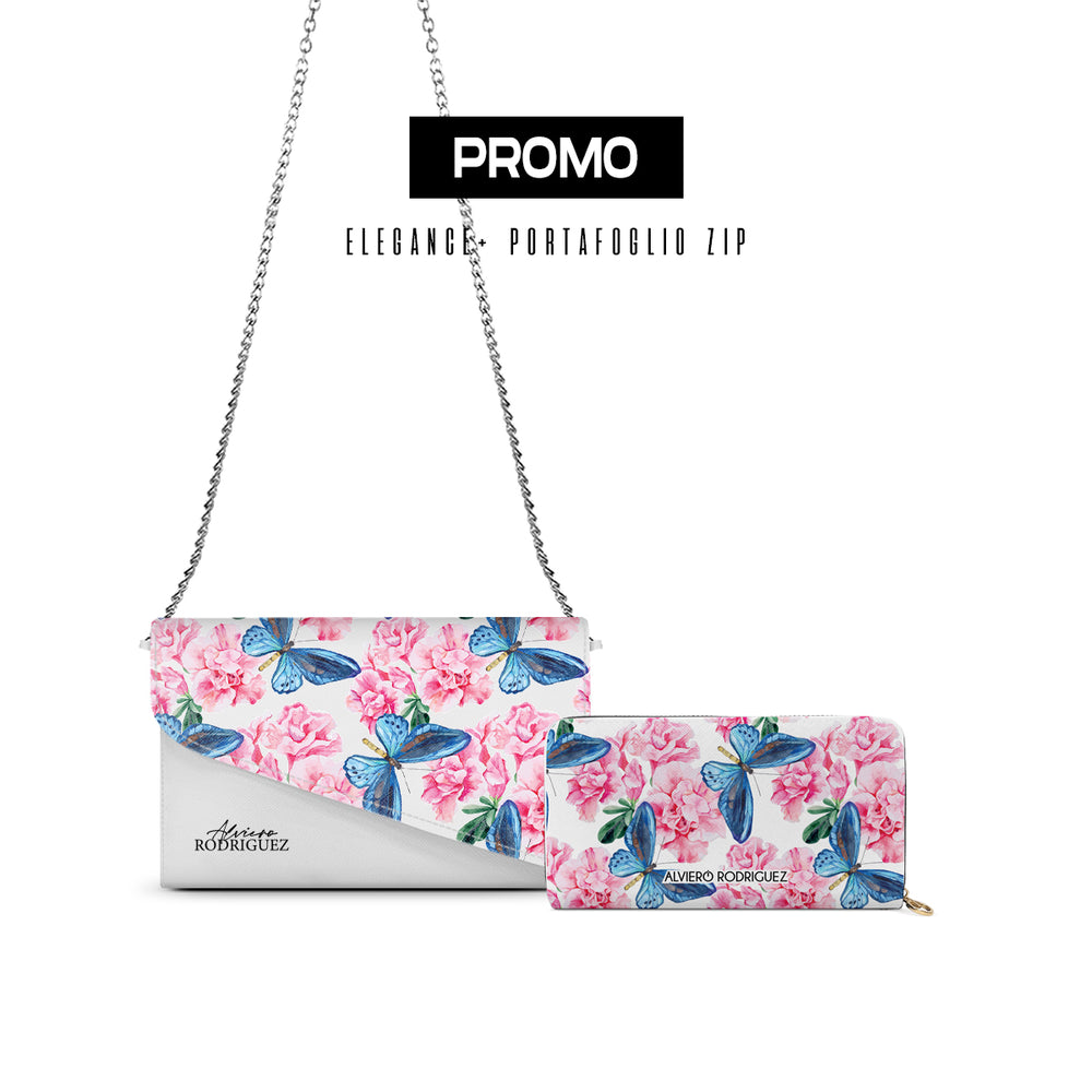 Promo Elegance + Portafoglio Zip Bianco Azalea