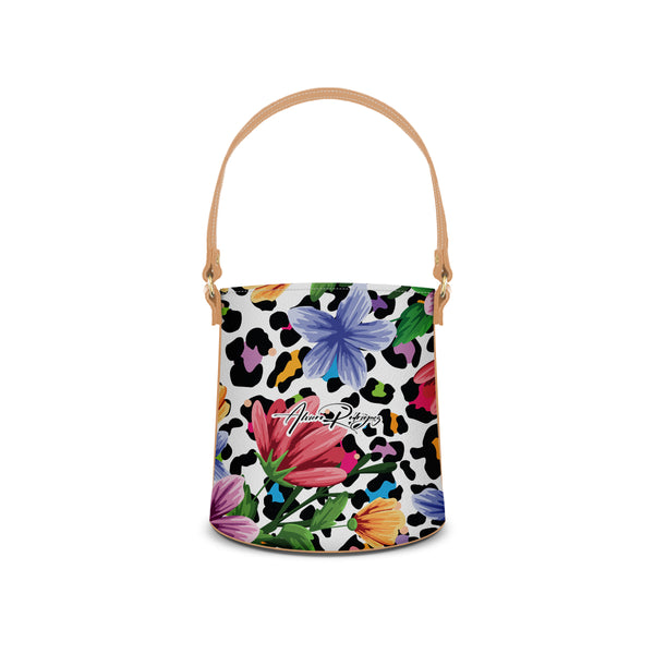 Borsa Secchiello Flower Leopard