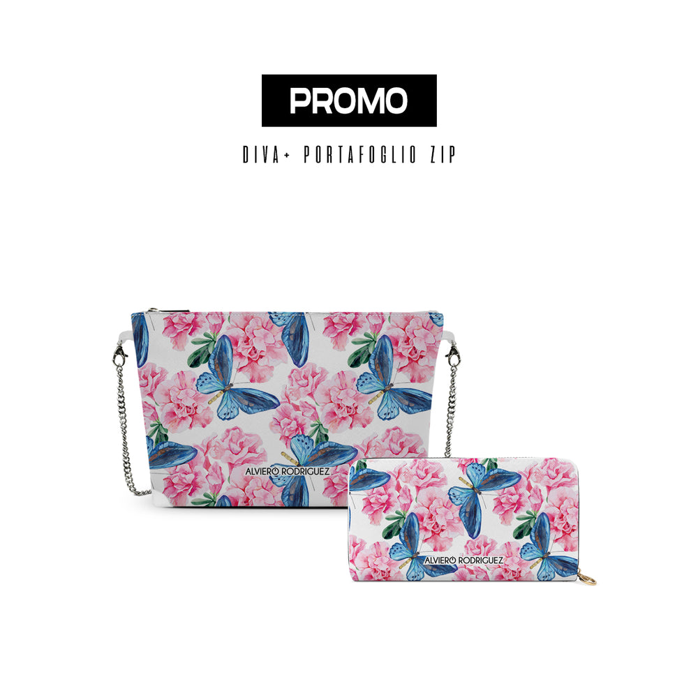 Promo diva + Portafoglio Zip Bianco Azalea