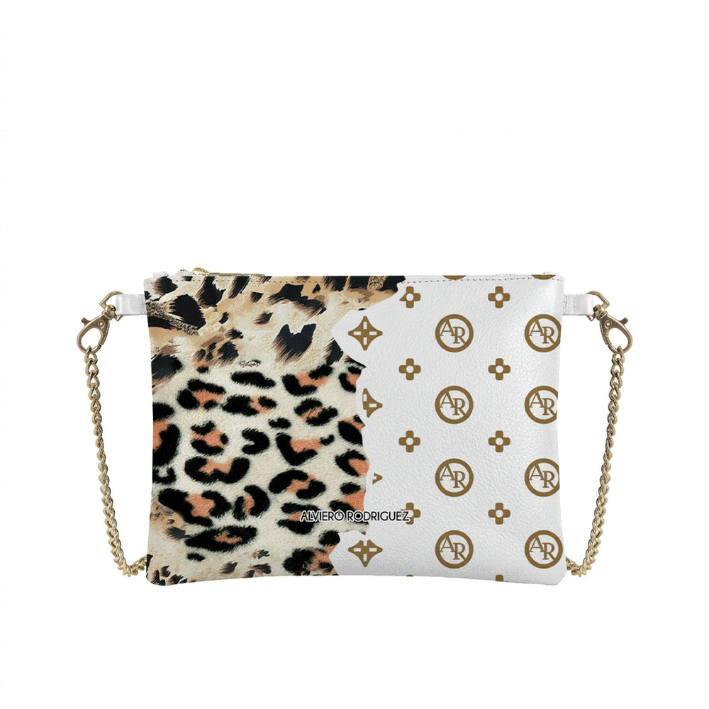 Pochette Teddy Leopard White