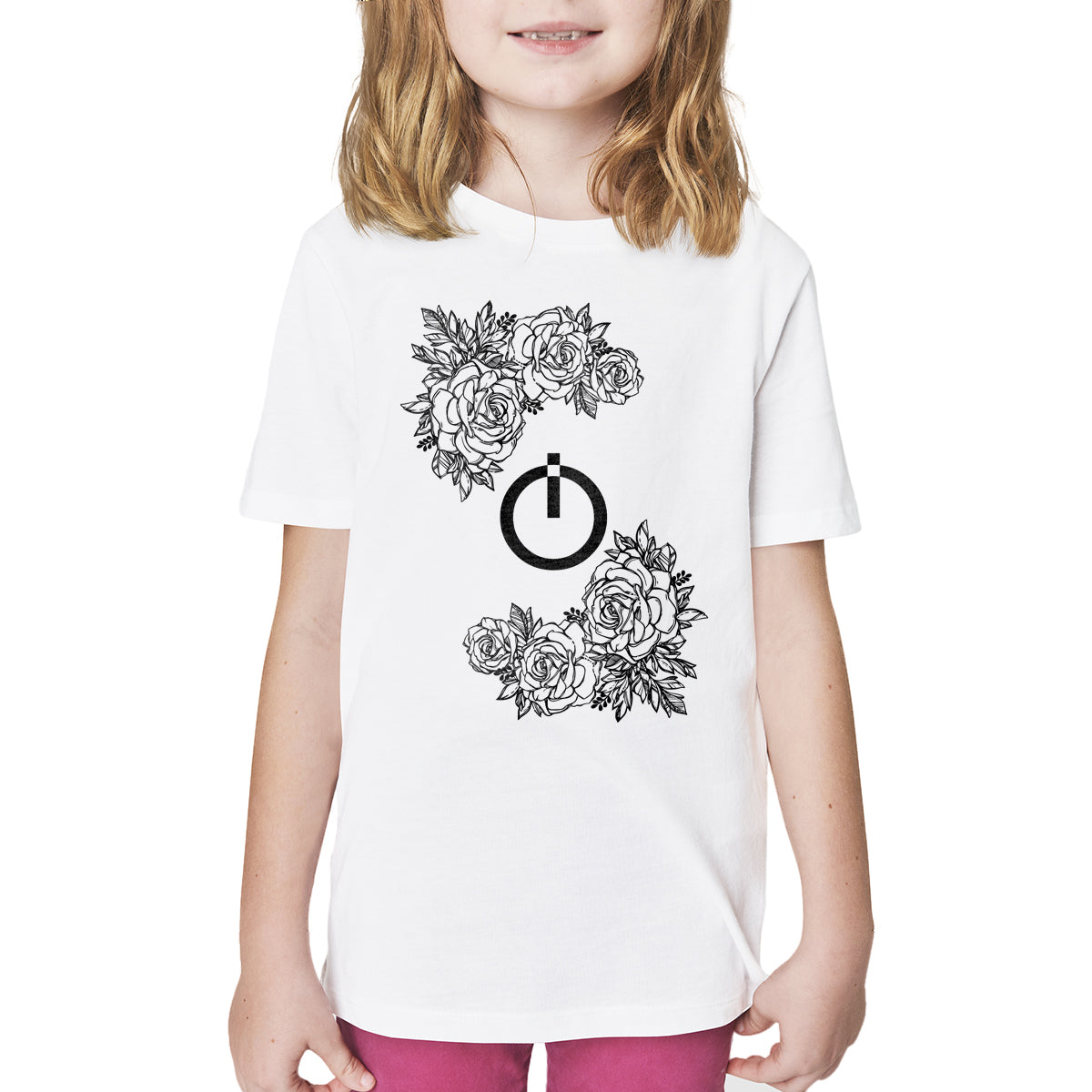 T-Shirt Bambina Roses Black