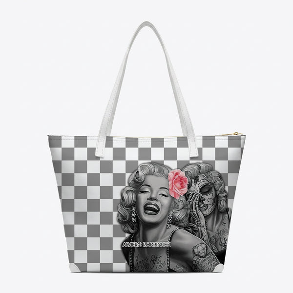 SHOPPER MAXI BIANCA MARILYN SKULL