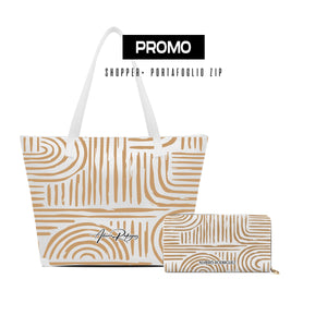 Promo Maxi Shopper + Portafoglio Zip Bianco Cheope