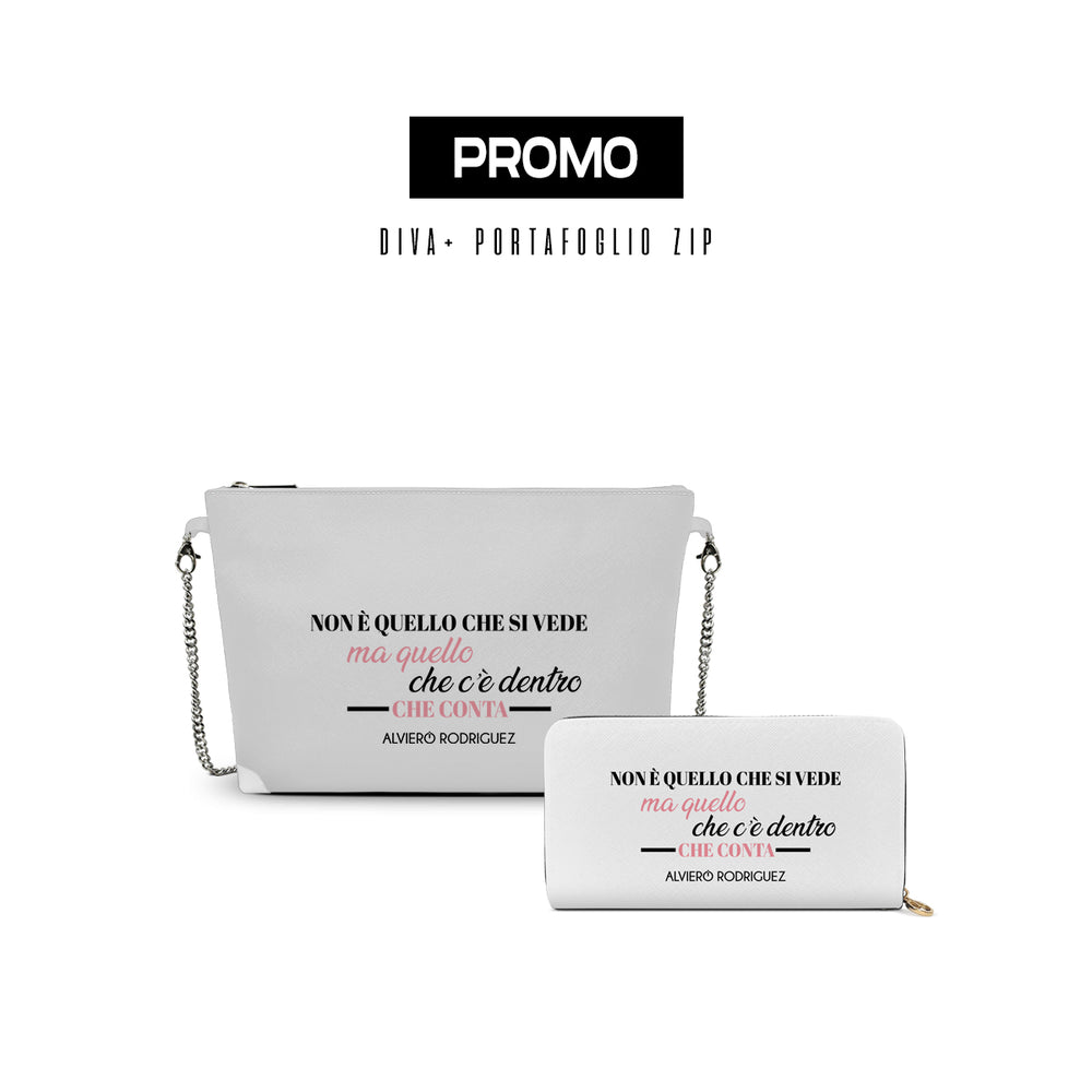 Promo diva + Portafoglio Zip Bianco Non è quello che