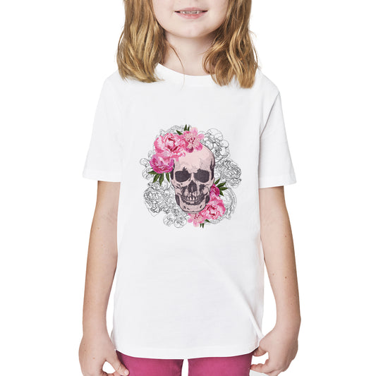 T-Shirt Bambina Skull Roses