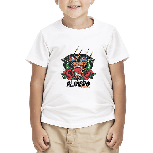 T-Shirt Bambino Panther and Roses