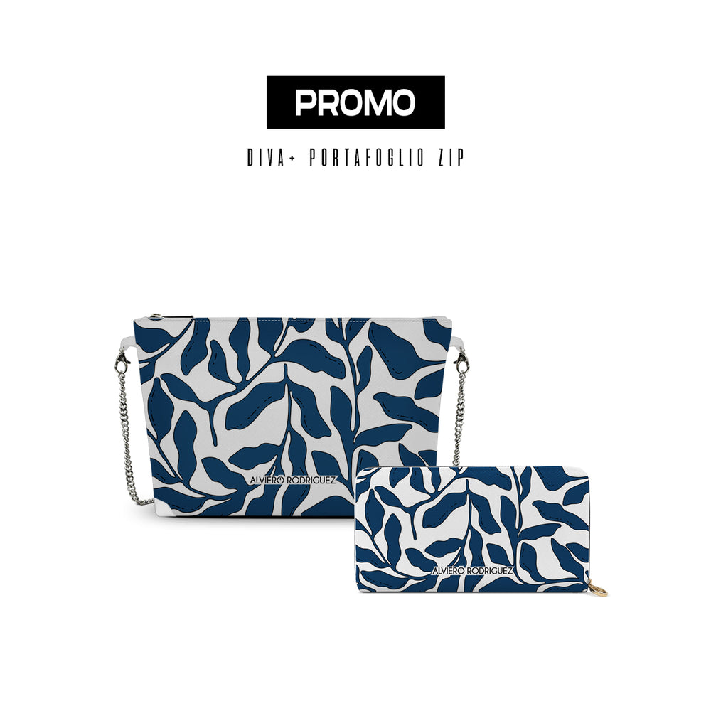 Promo diva + Portafoglio Zip Bianco Intense Blue