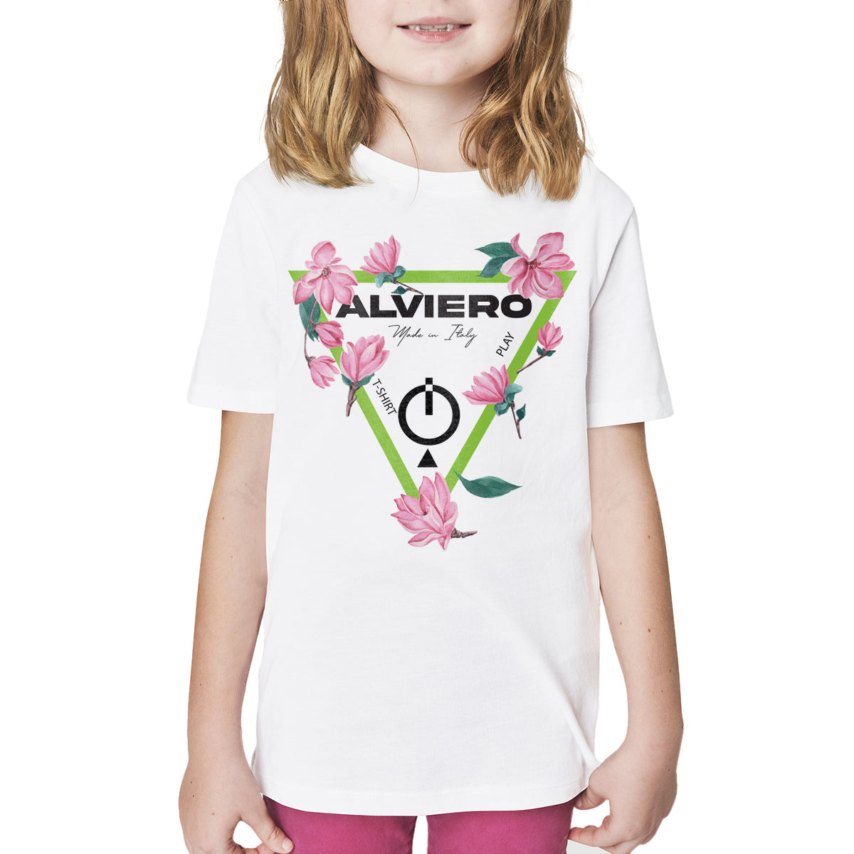 T-Shirt Bambina Alviero Flowers