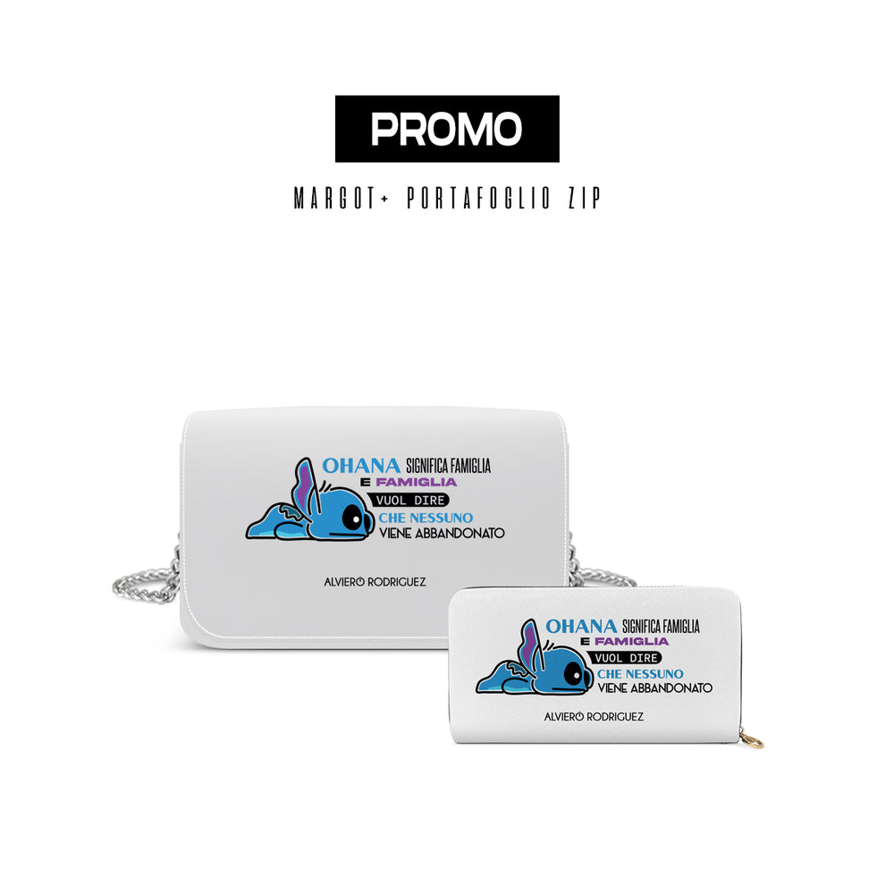 Promo Margot + Portafoglio Zip Bianco Ohana