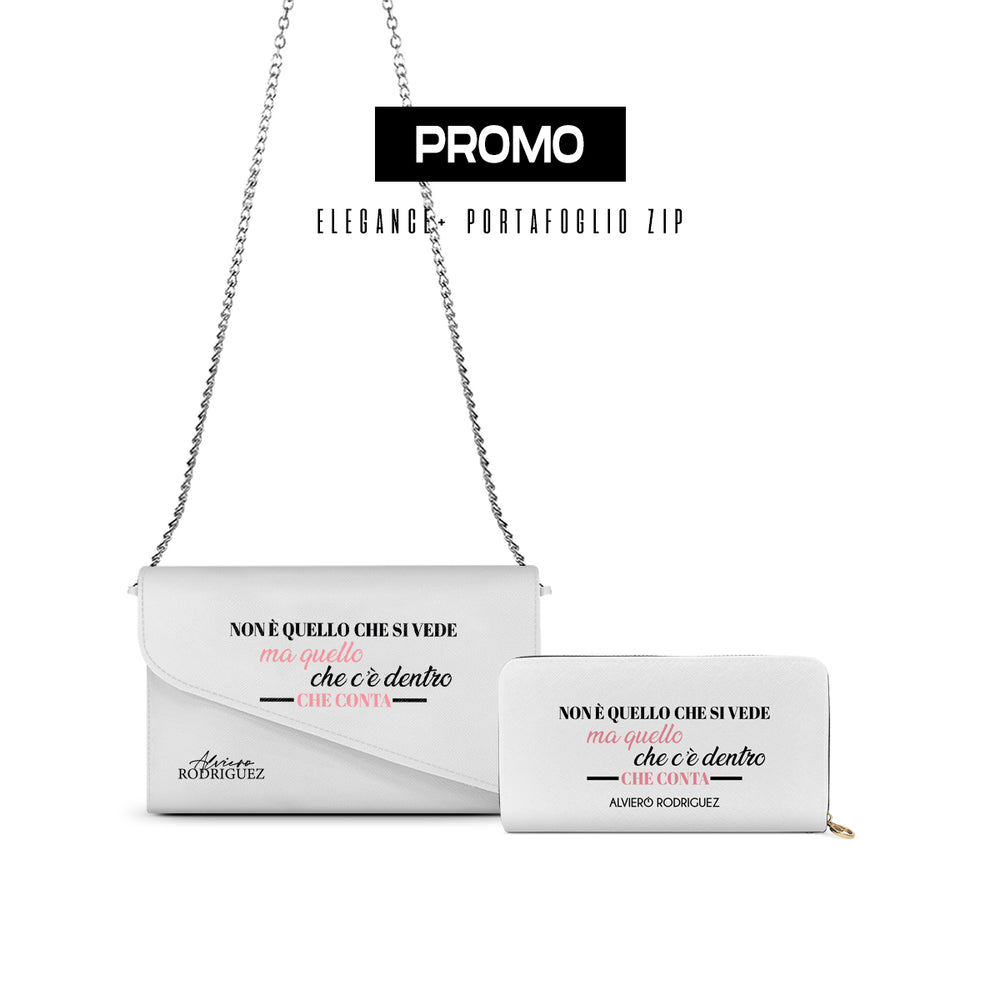 Promo Elegance + Portafoglio Zip Bianco Non è quello che