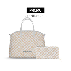 Promo Lady + Portafoglio Zip Bianco Essential Line