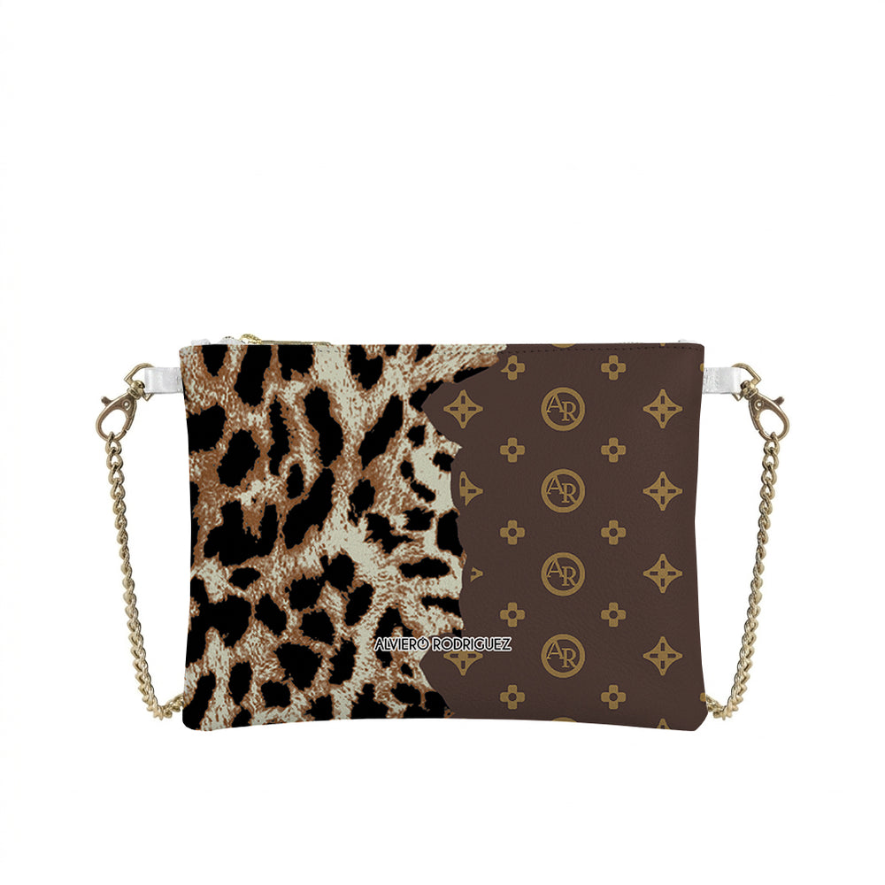 Pochette Teddy LEOPARD BROWN