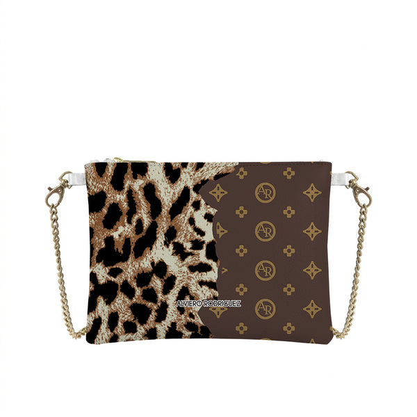Pochette Teddy LEOPARD BROWN
