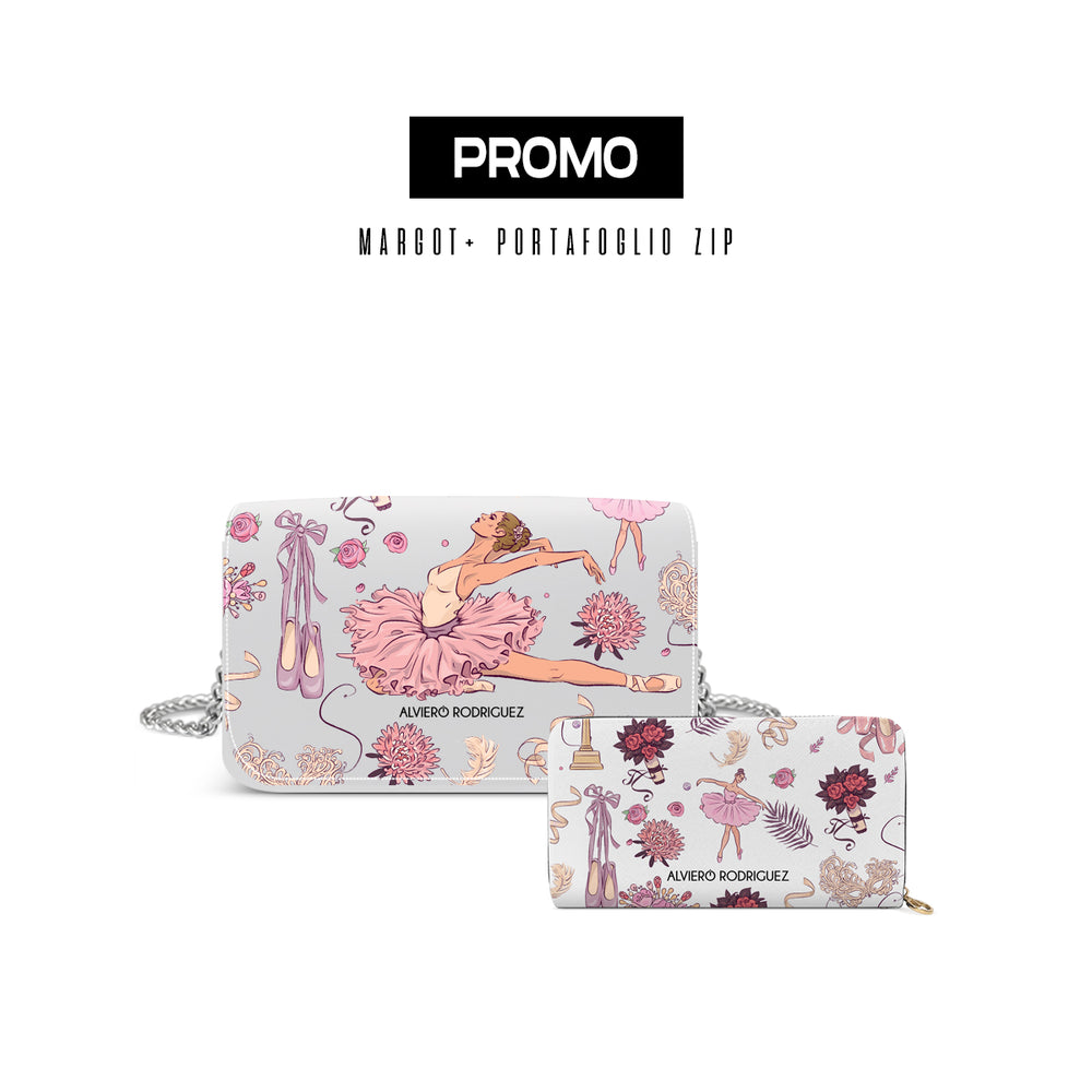 Promo Margot + Portafoglio Zip Bianco Ballet