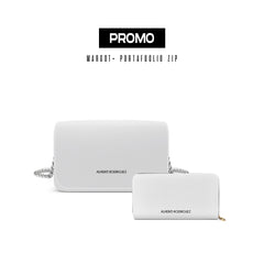 Promo Margot + Portafoglio Zip Bianco Basic