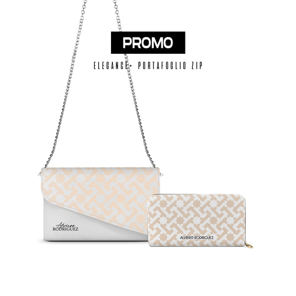 Promo Elegance + Portafoglio Zip Bianco Essential Line
