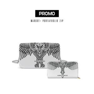 Promo Margot + Portafoglio Zip Bianco Gufo