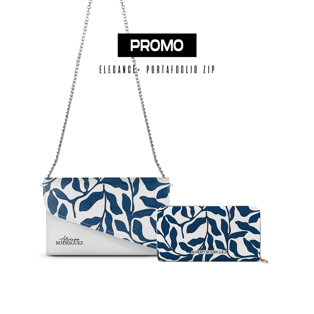 Promo Elegance + Portafoglio Zip Bianco Intense Blue