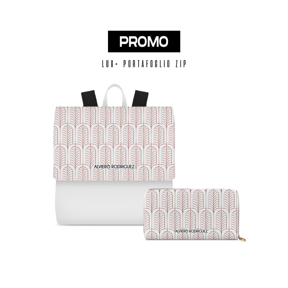 Promo Zainetto Lux + Portafoglio Zip Bianco Arabic