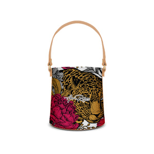 Borsa Secchiello Floral leopard