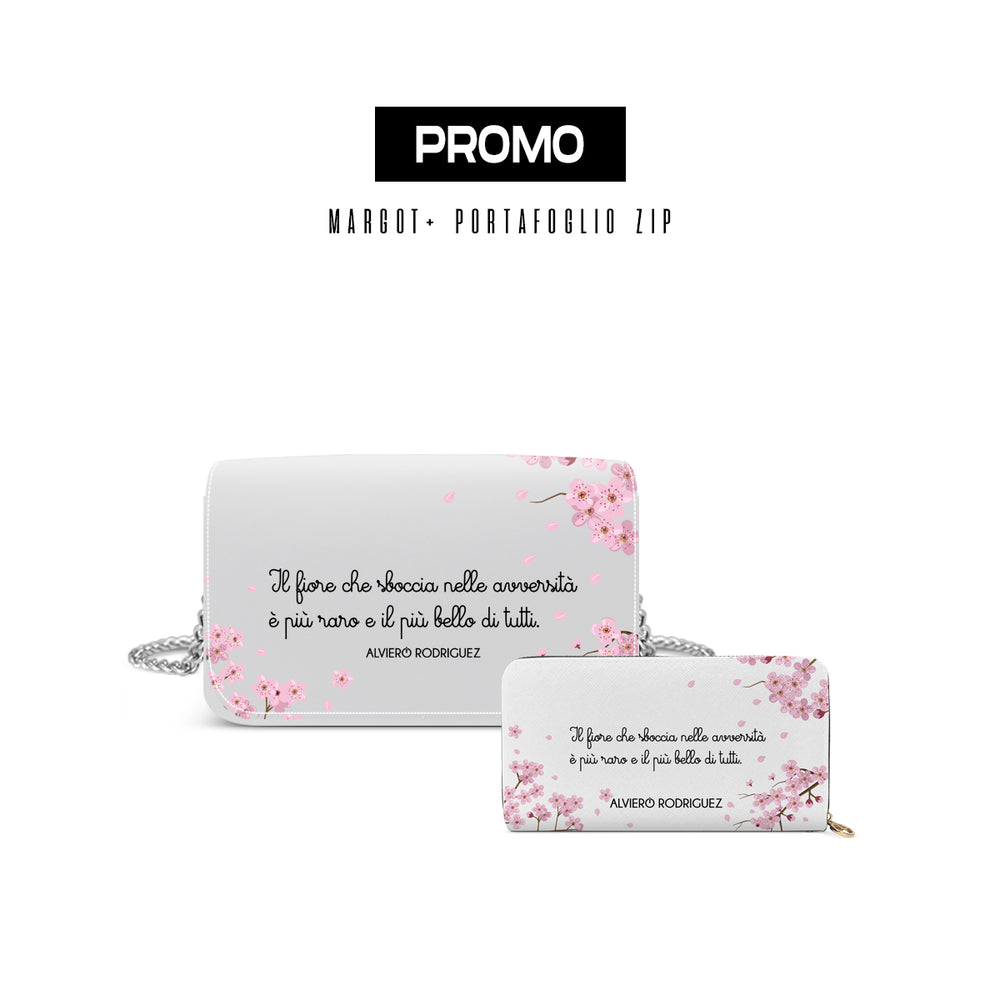 Promo Margot + Portafoglio Zip Bianco Il Fiore