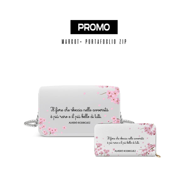 Promo Margot + Portafoglio Zip Bianco Il Fiore