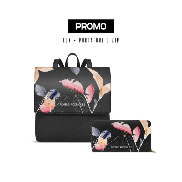Promo Zainetto Lux + Portafoglio Zip Brush Leafs