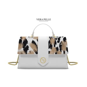 Borsa Bianca Alice Leopard Brush