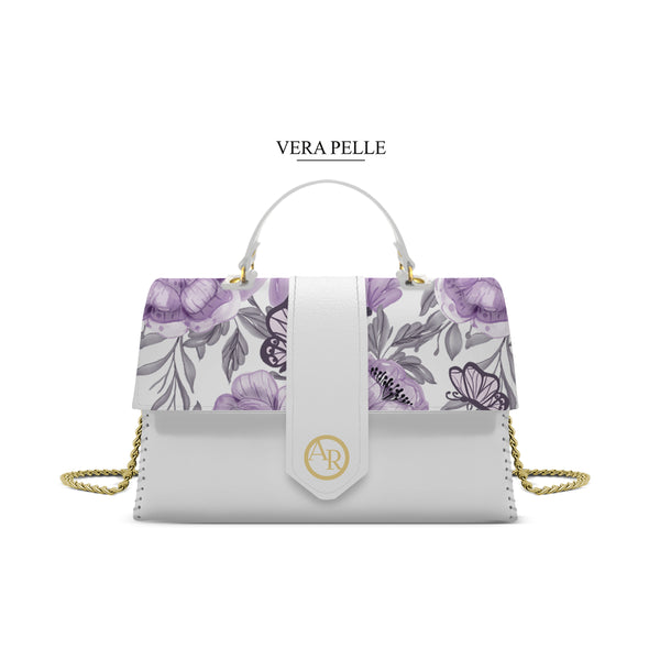 Borsa Bianca Alice Butterfly Violet
