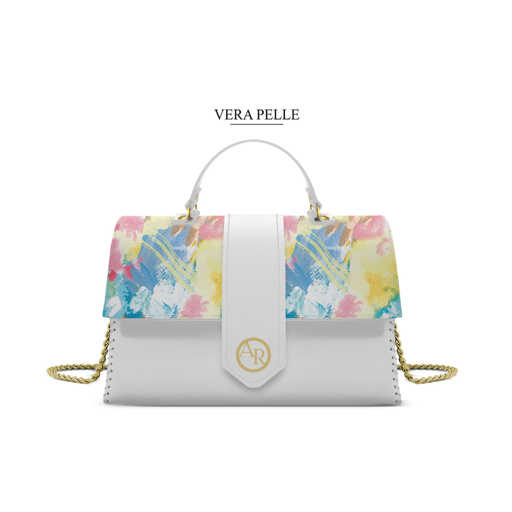 Borsa Bianca Alice Abstract Watercolors
