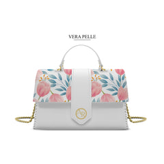 Borsa Bianca Alice Watercolor Floral