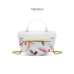 Borsa Bianca Giulia Brush Leafs