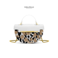 Borsa Bianca Giulia Leopard Brush