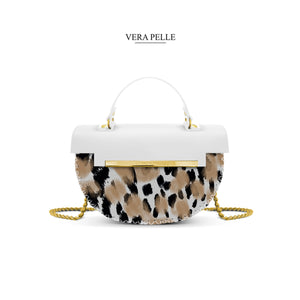 Borsa Bianca Giulia Leopard Brush