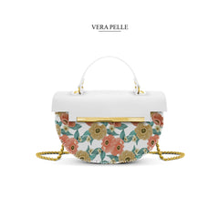 Borsa Bianca Giulia Drawn Floral