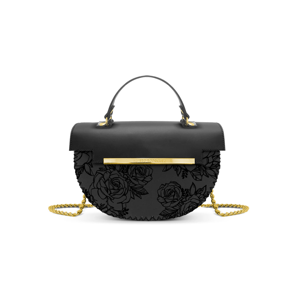 Borsa Giulia Roses Black