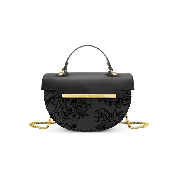 Borsa Giulia Roses Black