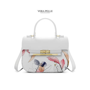 Borsa Bianca Zoe Brush Leafs
