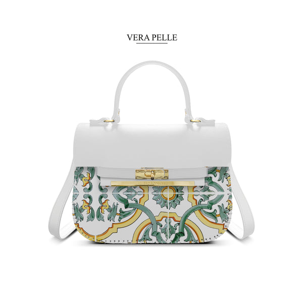 Borsa Bianca Zoe Maioliche Gialle