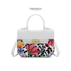 Borsa Bianca Zoe Flower Leopard