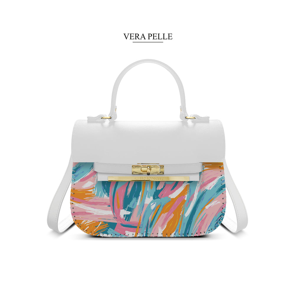 Borsa Bianca Zoe Abstract Painted