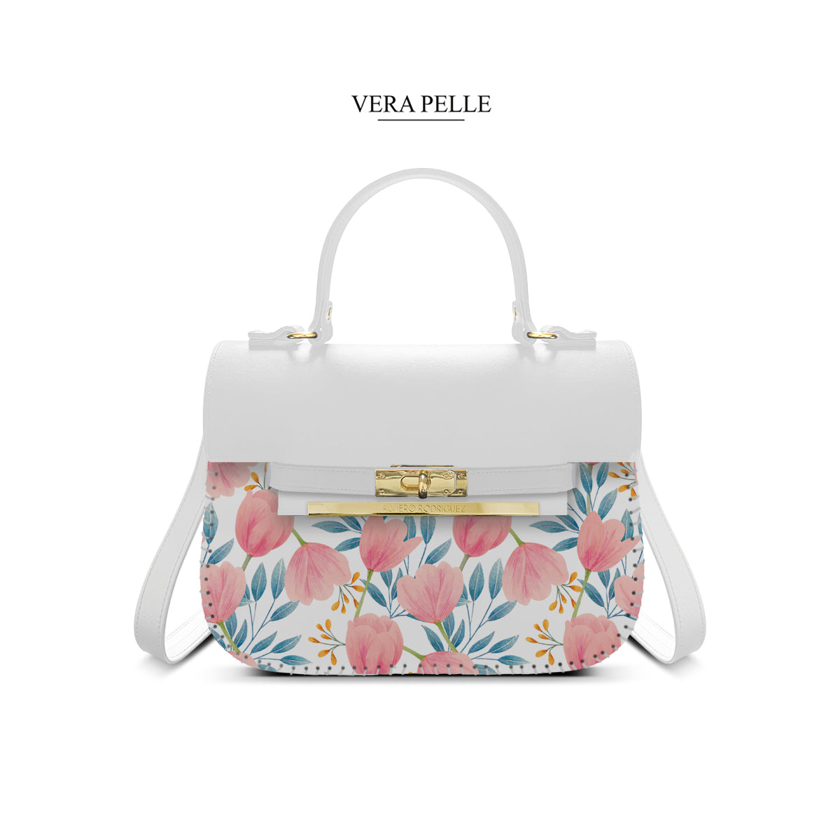 Borsa Bianca Zoe Watercolor Floral