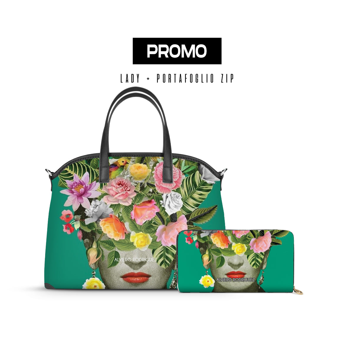 Promo Lady + Portafoglio Zip Frida Flower