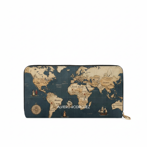 Portafogli Zip Map Black